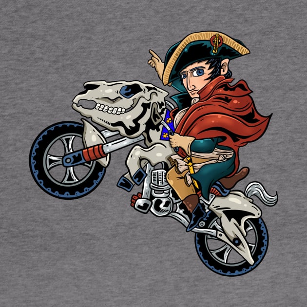 Empire on Wheels: Napoleon Bonaparte on a Motorcycle by Holymayo Tee